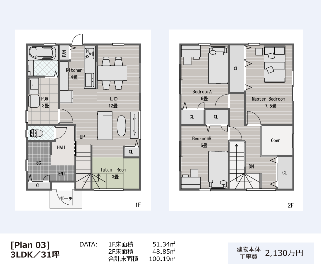 PLAN-03 3LDK 31坪